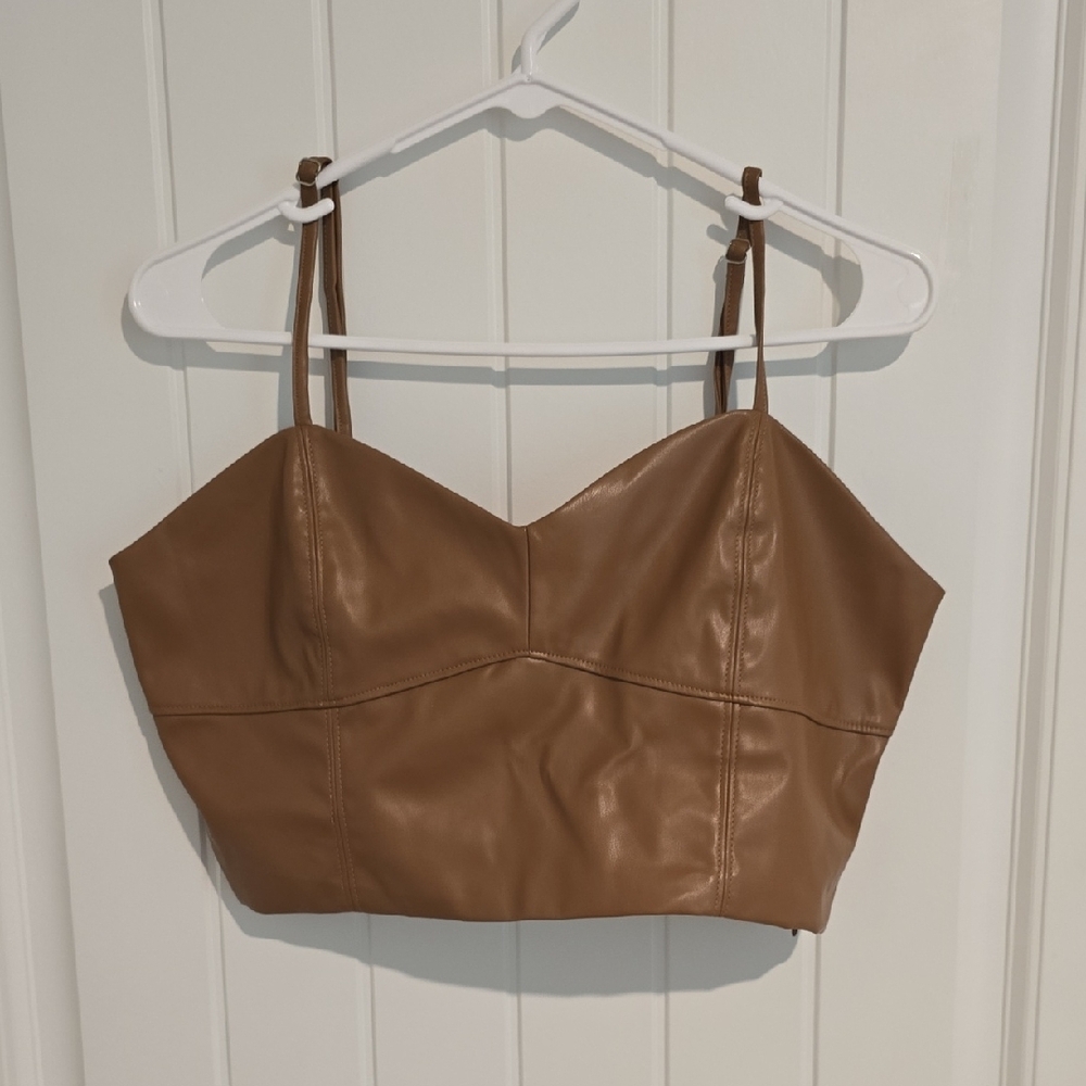 Tan Bustier Camisole with Adjustable Straps